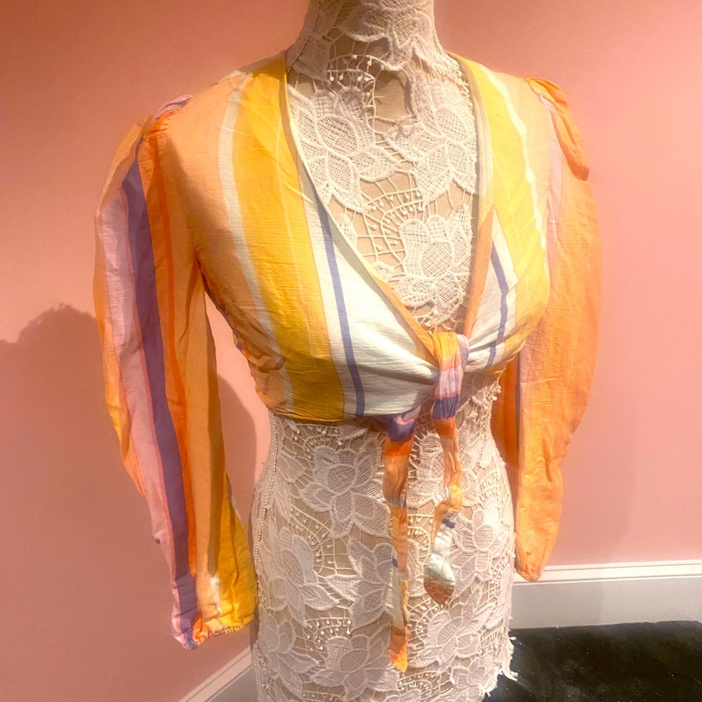 Bar III bohemian summer festival tie top